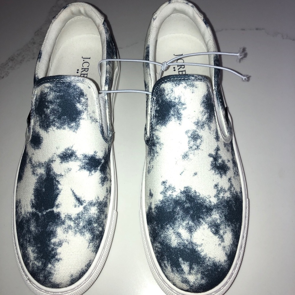 NWT j crew road trip tie dye deck shoes size 7.5